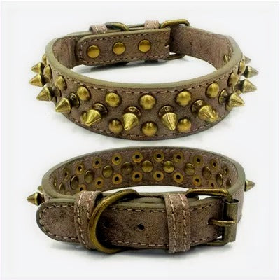 LEATHER SPIKED COLLARS image 2
