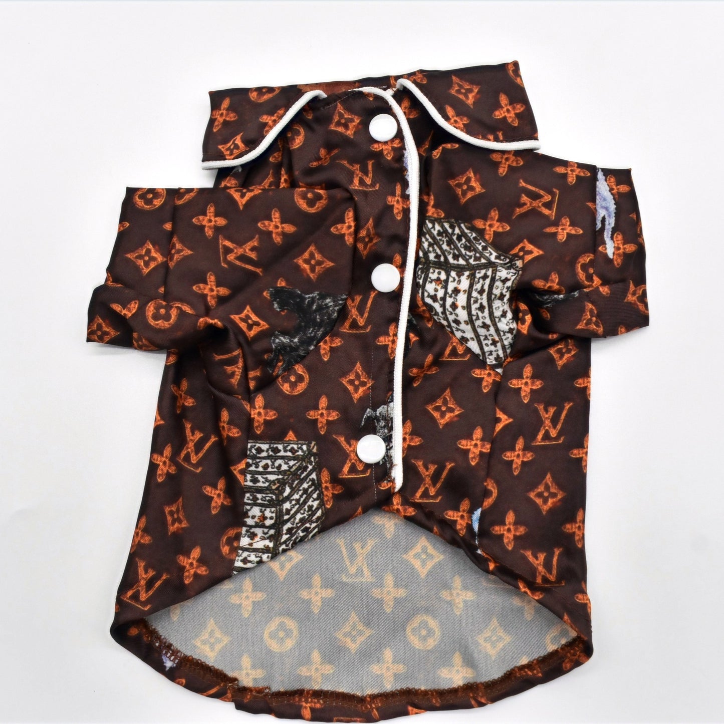 LV CAT PRINT SILK PJS image 4