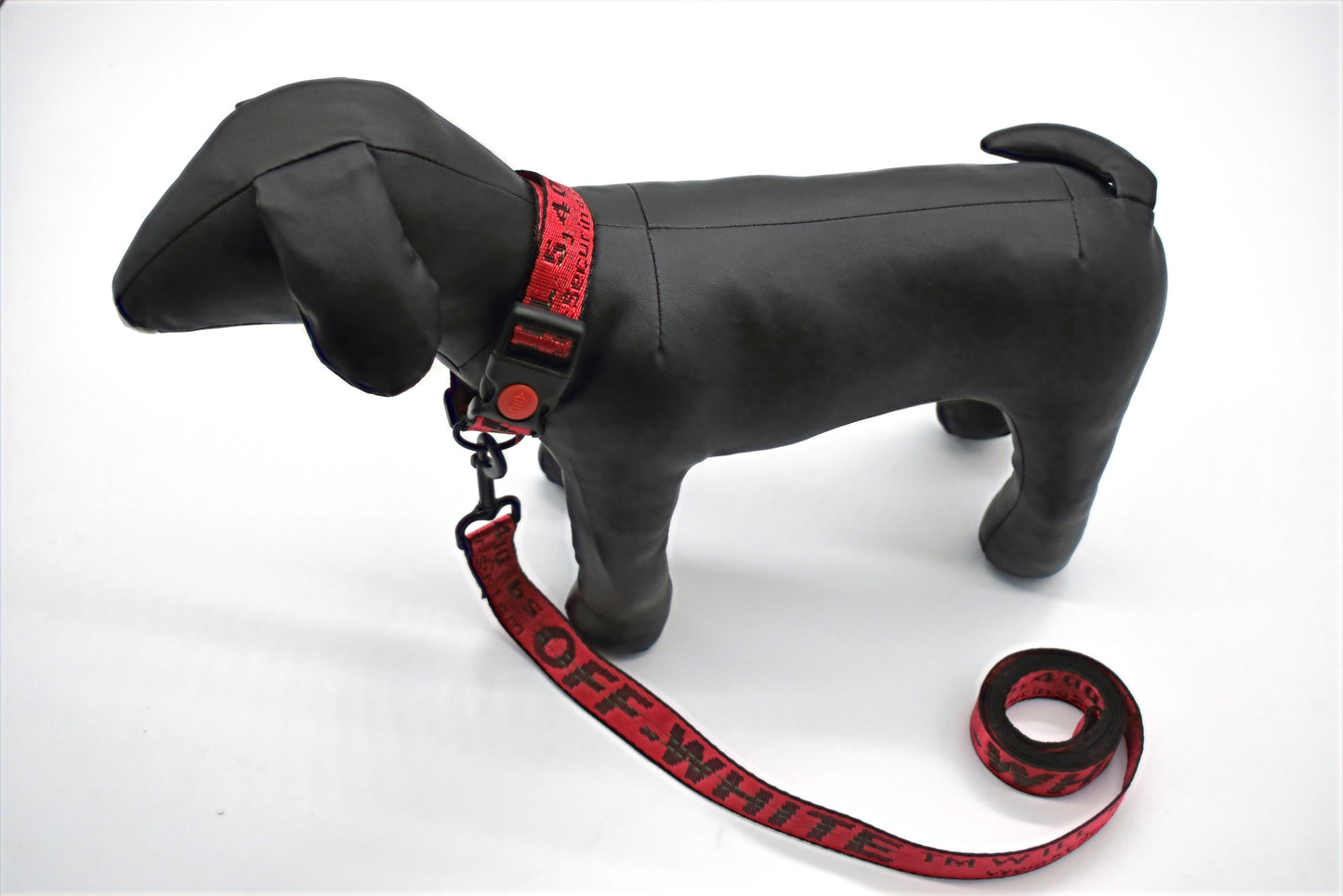OFF PUP WHITE LEASH & COLLAR SET image 1