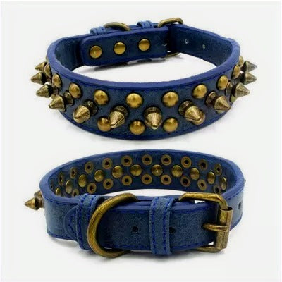 LEATHER SPIKED COLLARS image 1