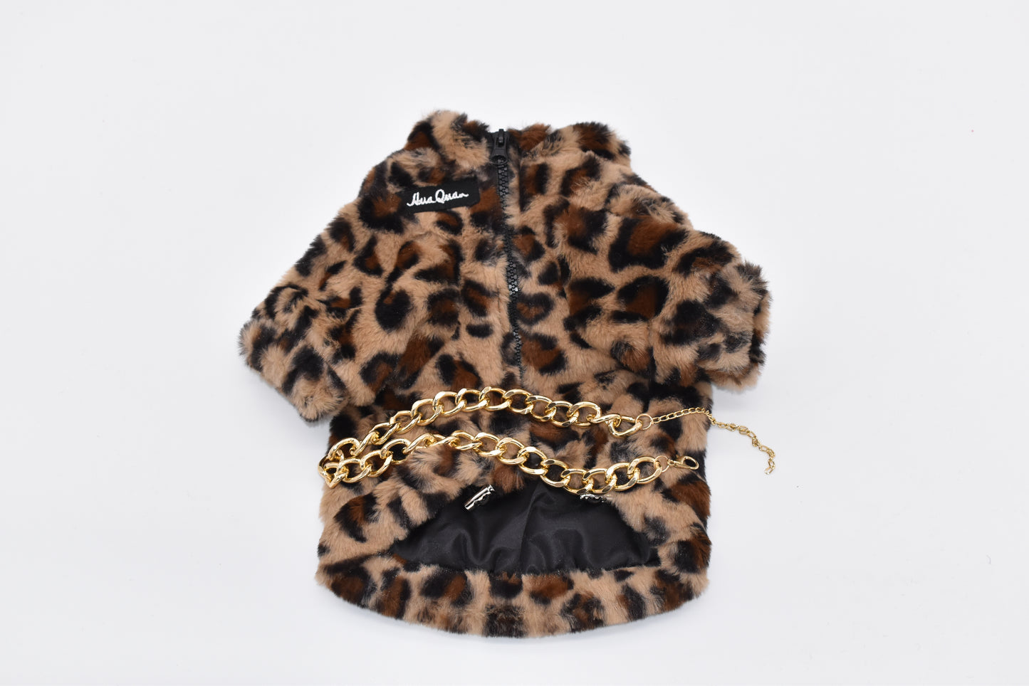 "NICE STYLE" CHEETAH PRINT FUR COAT image 2