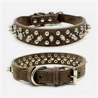 LEATHER SPIKED COLLARS image 5