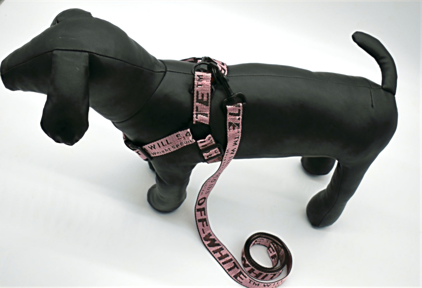 OFF PUP WHITE LEASH & HARNESS SET image 1