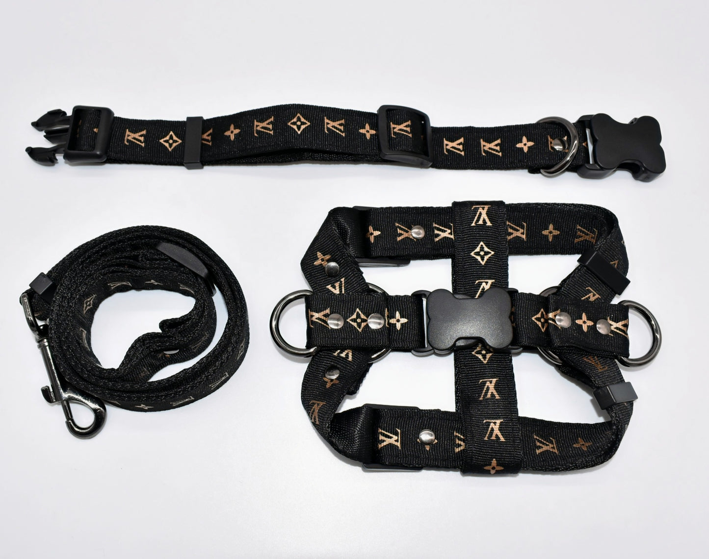 LV 3 PC COLLAR & HARNESS SET image 0