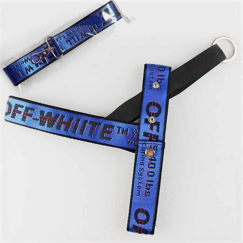 OFF PUP WHITE LEASH & HARNESS SET image 2