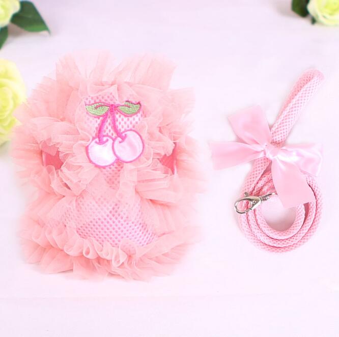 "CHERRIES" RUFFLE VEST W/ BOW & LEASH image 4