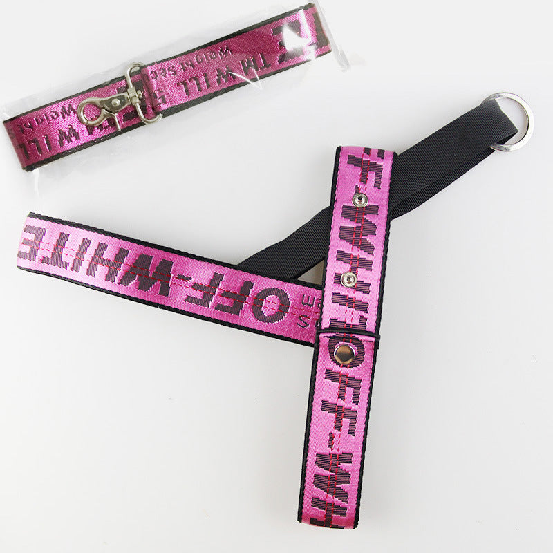 OFF PUP WHITE LEASH & HARNESS SET image 3