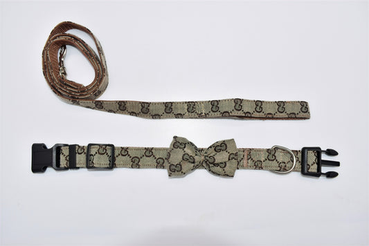 PUPCCI BOW TIE LEASH & COLLAR SET image 0