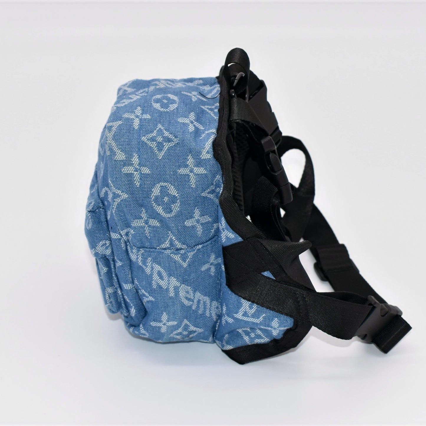 LV PUPREME DENIM HARNESS BACKPACK image 1