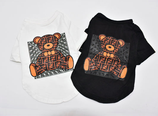 F PRINT TEDDY T- SHIRT image 0