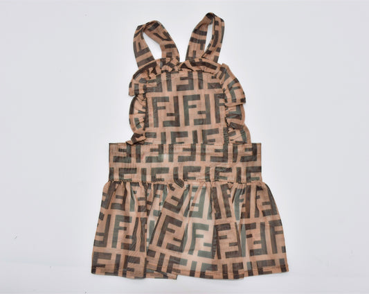 F PRINT RUFFLE BREATHABLE DRESS image 0