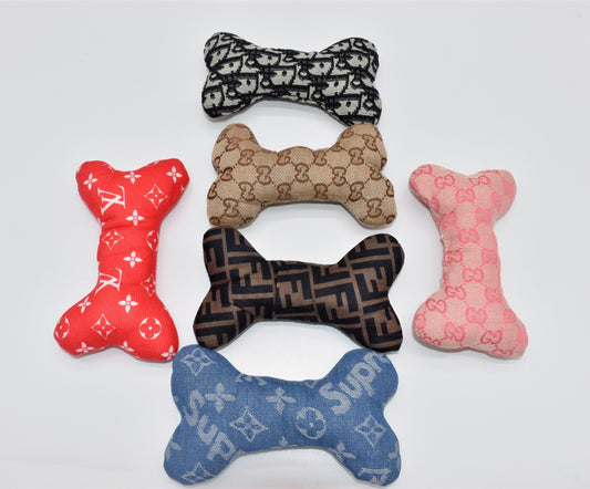 DESIGNER SQUEAKY PUP BONE image 0