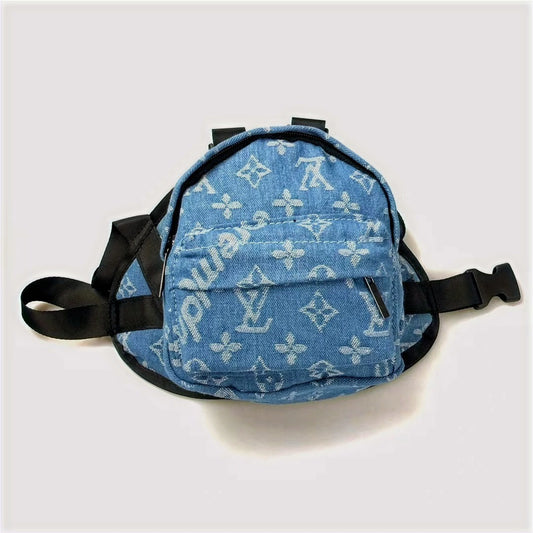 LV PUPREME DENIM HARNESS BACKPACK image 0