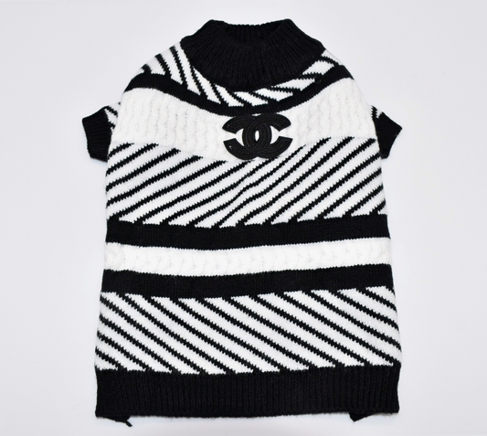 DOUBLE C STRIPE SWEATER image 0