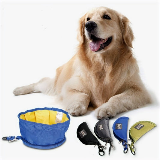 TRAVEL COLLAPSIBLE PORTABLE WATER & FOOD BOWL image 0