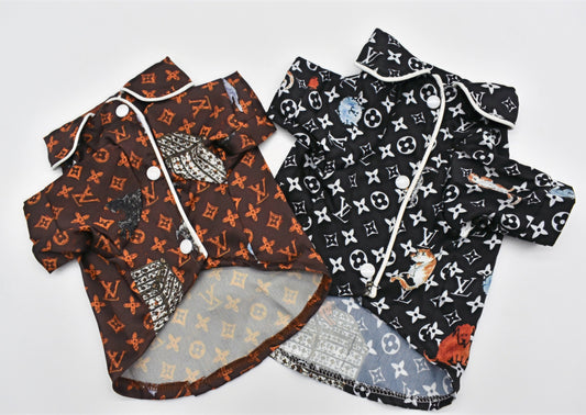 LV CAT PRINT SILK PJS image 0